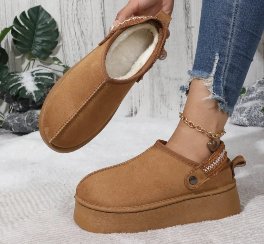 Plush Platform Winter Snow Boots