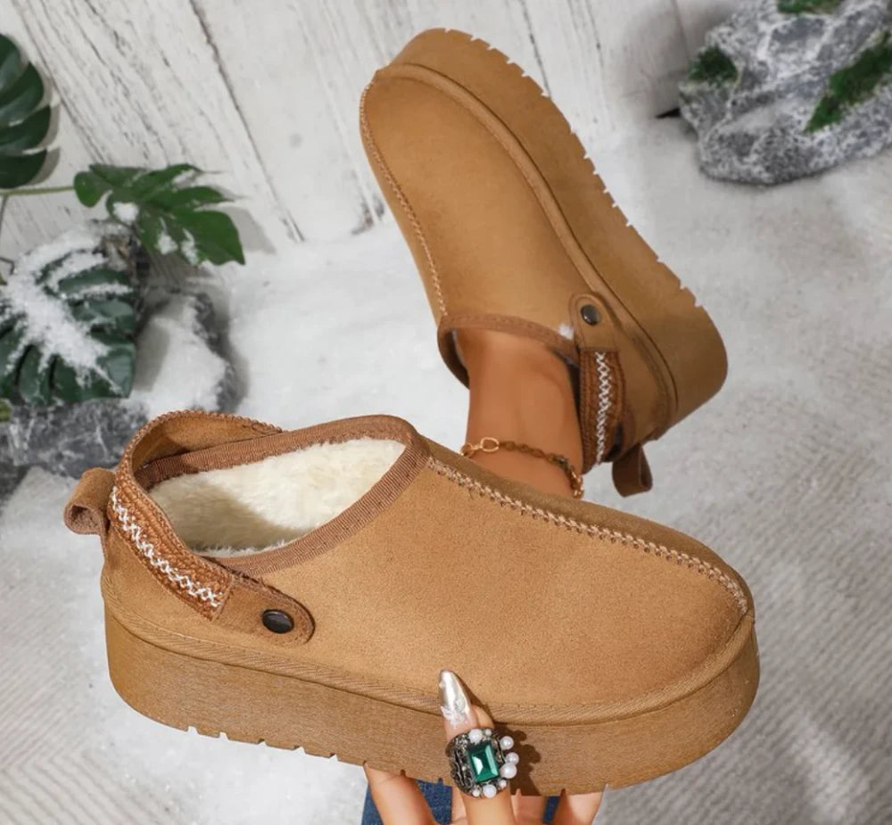 Plush Platform Winter Snow Boots